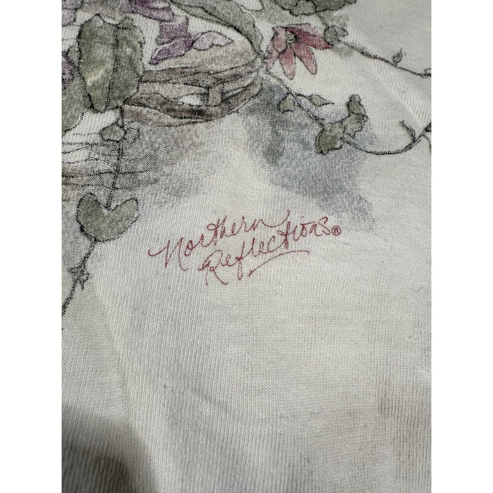 Cottage Essentials Vintage Northern Reflections Single Stitch Floral XL Shirt - Picture 3 of 9